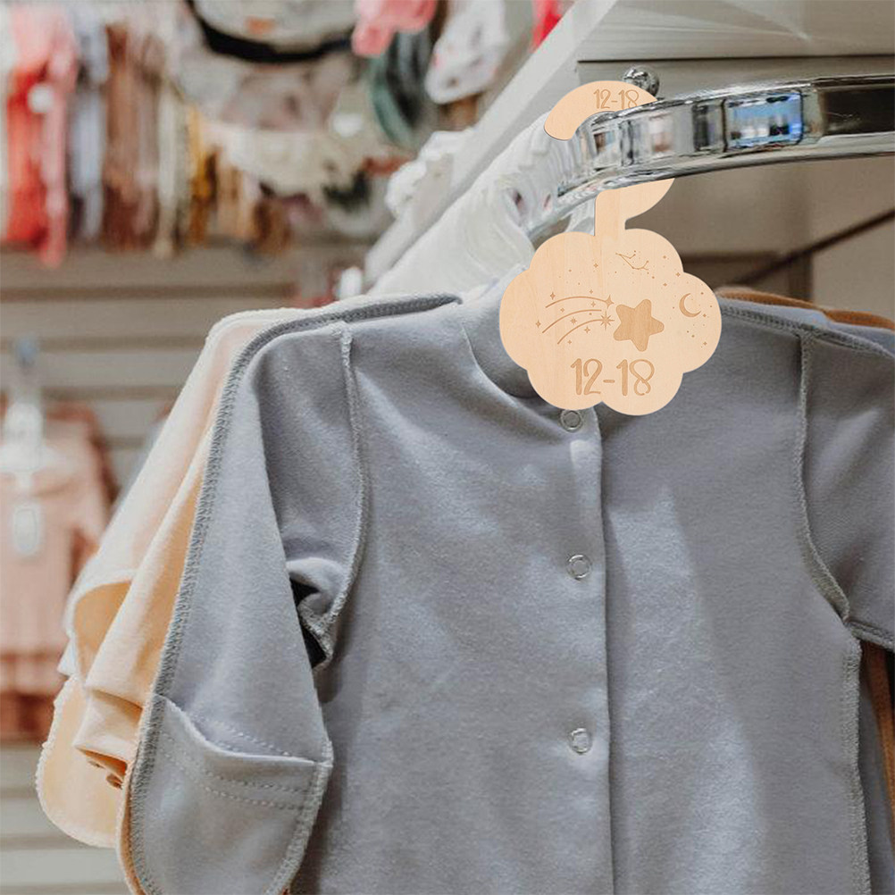 Baby Clothing Wardrobe - 14 قطعة من فواصل الملابس الخشبية