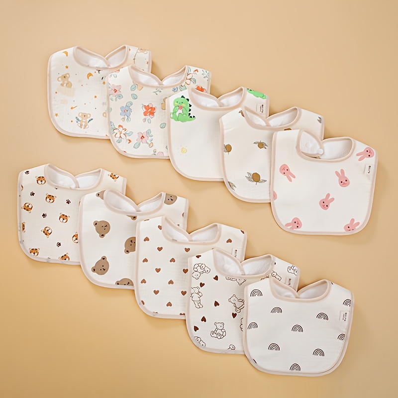 Baby Clothing Neutral - مرايل قطنية ناعمة للأطفال الرضع، مرايل