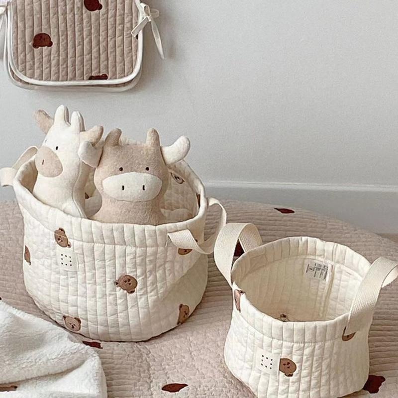 Baby Clothing Storage - لطيف الدب التطريز حقيبة حفاضات الحفاض