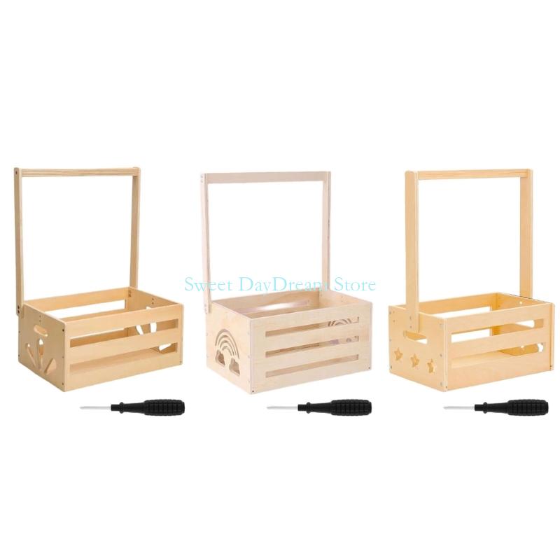 Baby Clothing Storage - Y88C Wooden Baby Showers هدية سلة