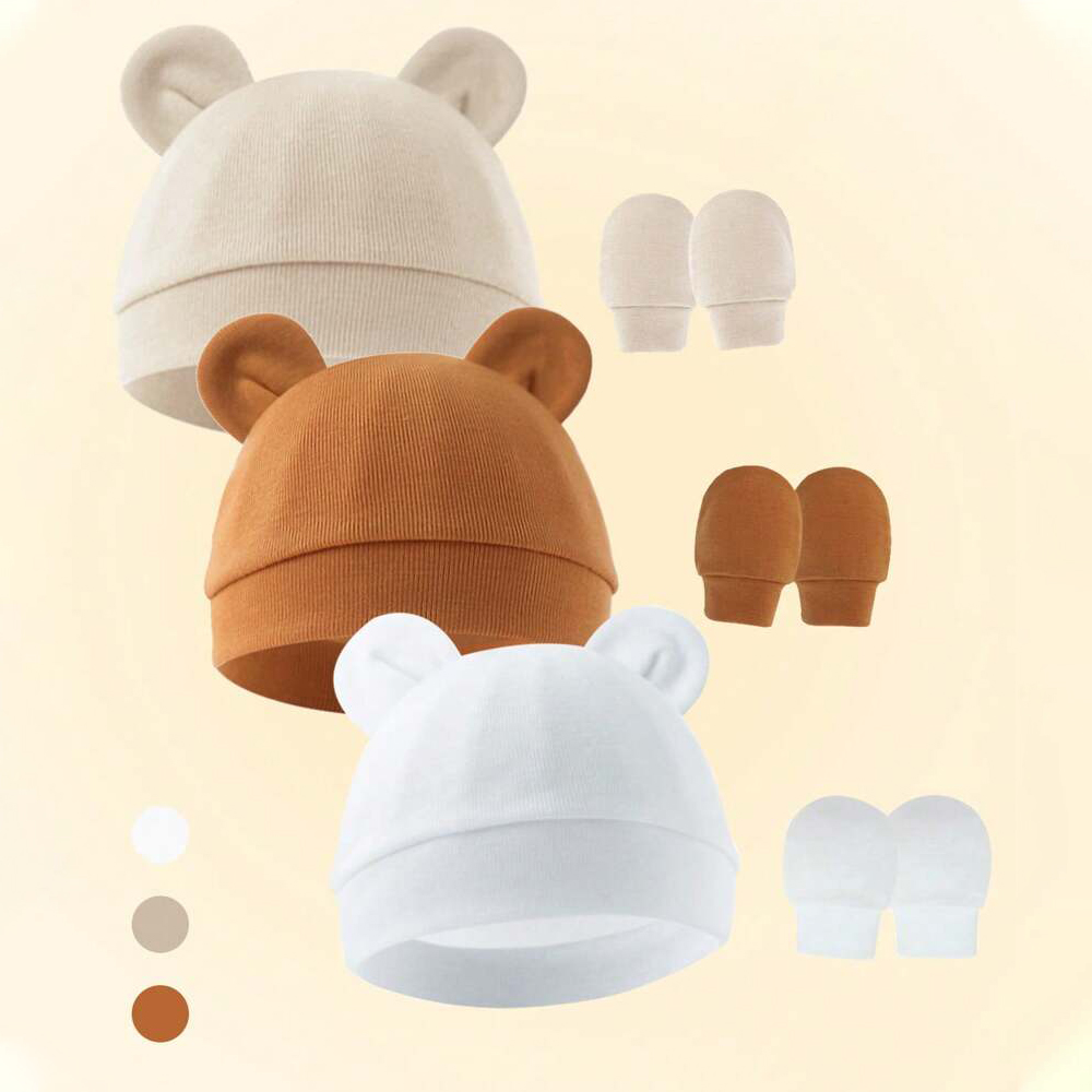 طفلة قبعة قفازات مجموعة القطن  - مراجعة Baby Mittens Scratch وسعره