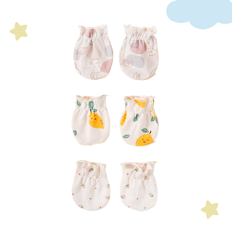 3 أزواج من قفازات الأطفال المض - مراجعة Baby Mittens Scratch وسعره