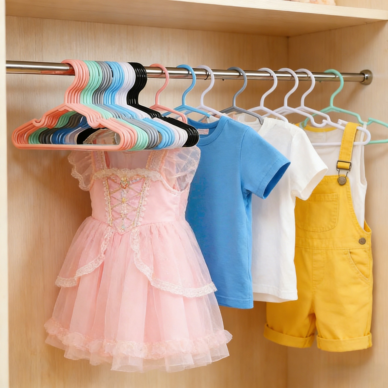 10/20 قطعة شماعات ملابس مضادة  - مراجعة Baby Clothing Wardrobe وسعره