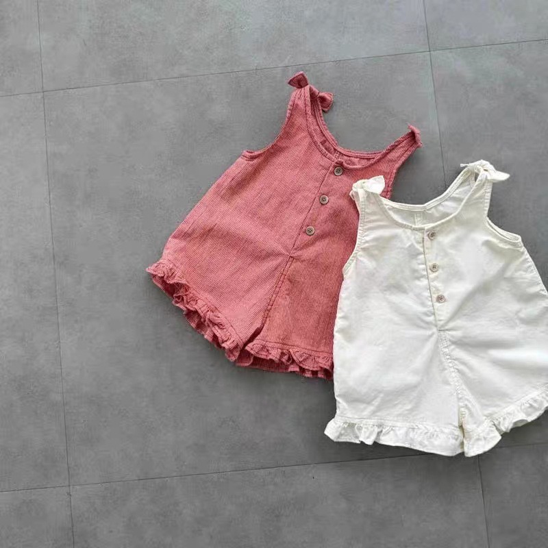 رومبير صيفي للبنات مع مريلة وش - مراجعة Baby Clothing For Summer وسعره